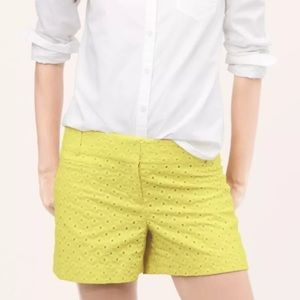 LOFT Riviera Citron Yellow Shorts 12